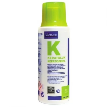 Кератолюкс Virbac KeratoLux - шампунь для кошек и собак от кератосебореи